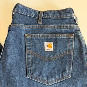 Carhartt FR Jeans 16x30 Flame Resistant Denim Workwear Relaxed Fit Blue Jeans